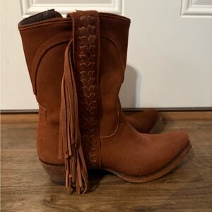 Lane Suede fringe Western Boots